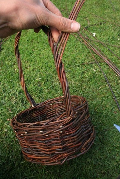 Плетем корзинку из ивовых прутьев. мастер-класс.