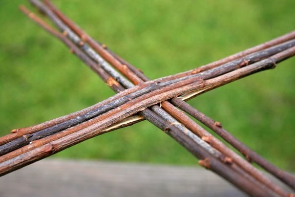 Плетем корзинку из ивовых прутьев. мастер-класс.