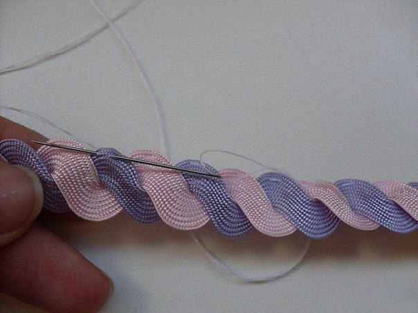 Цветок из тесьмы "вьюнчик". мастер-класс.