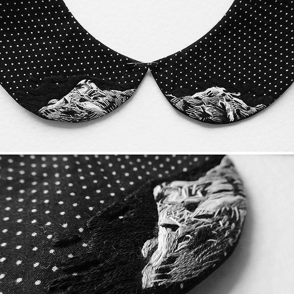 Накладные воротнички с вышивкой.