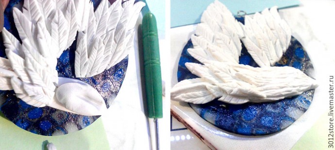 Чайка из полимерной глины