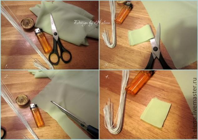 Нежный пион из ткани