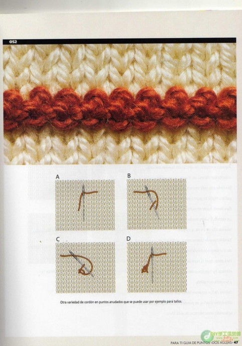 Способы вышивки по вязаному полотну