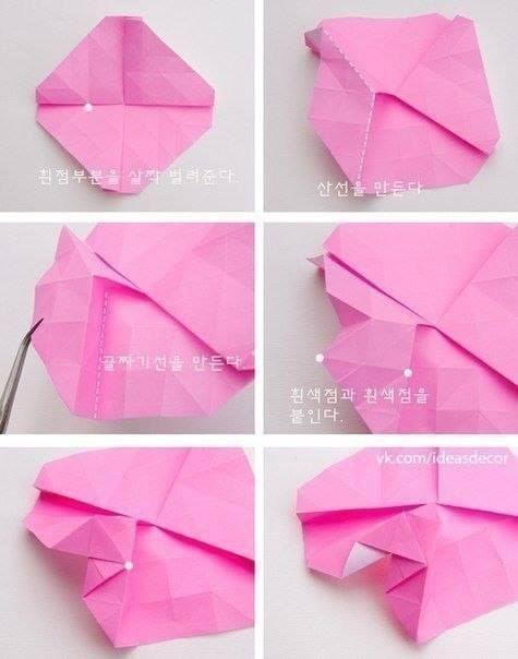 Букет из роз в технике оригами