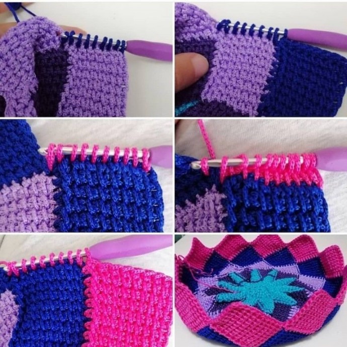 Интересная вязаная сумочка