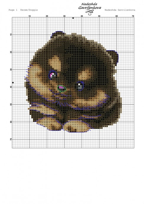 Милый щенок крестиком