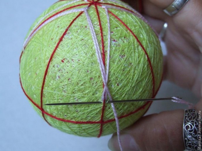 Темари или искусство вышивки на шарах: классический кику