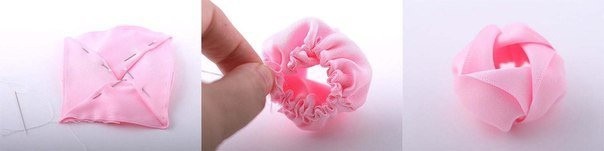 ​Великолепные объемные розы из лент: мастер-класс