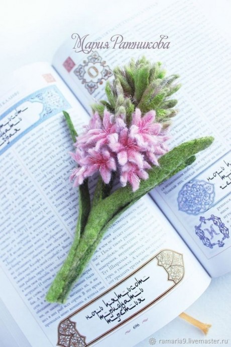 Нежные гиацинты из шерсти: весенняя красота ручной работы