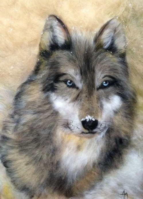 Животные в технике шерстяной акварели: невероятные идеи