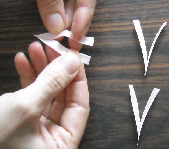 Георгин из лент: канзаши