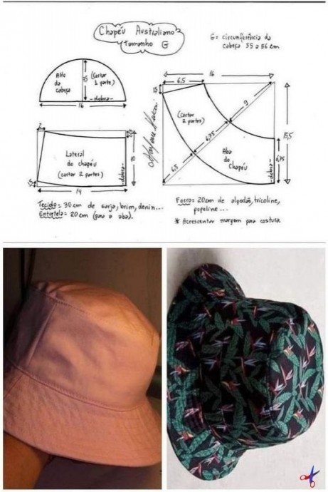 Летние панамки из старых джинсов