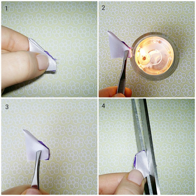 Брошь-цветок канзаши