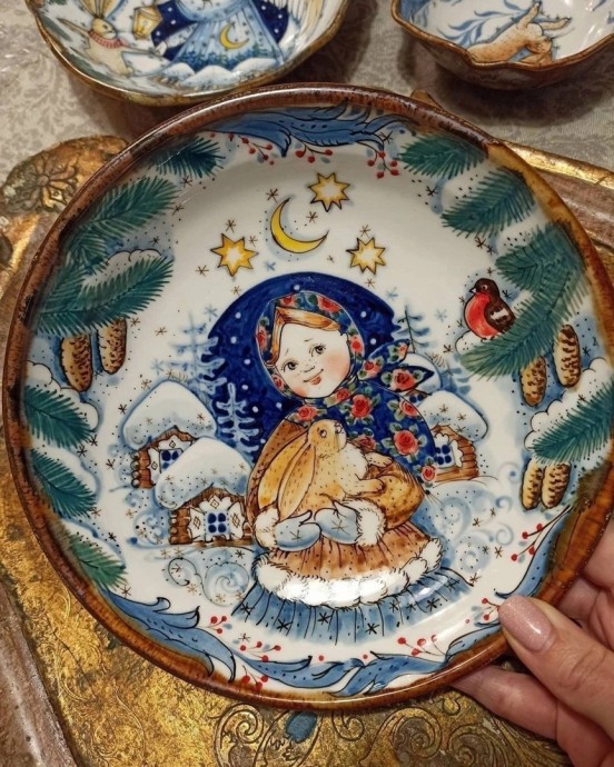 Расписные тарелочки