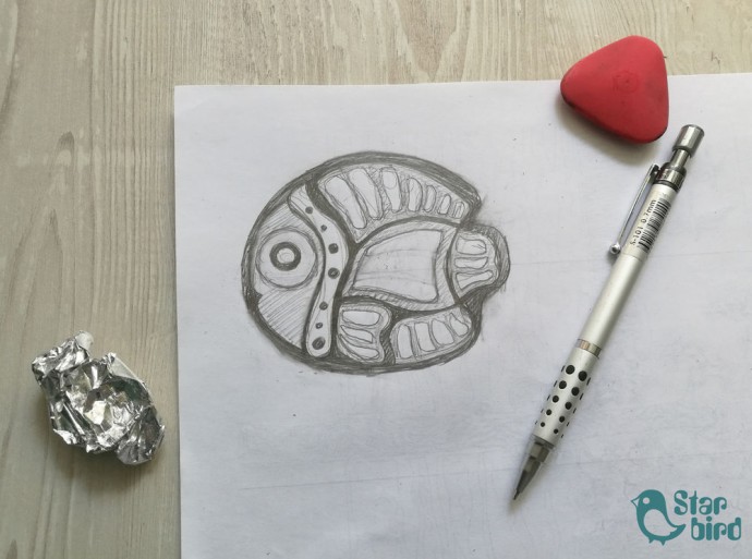 Аппликация в виде рыбки