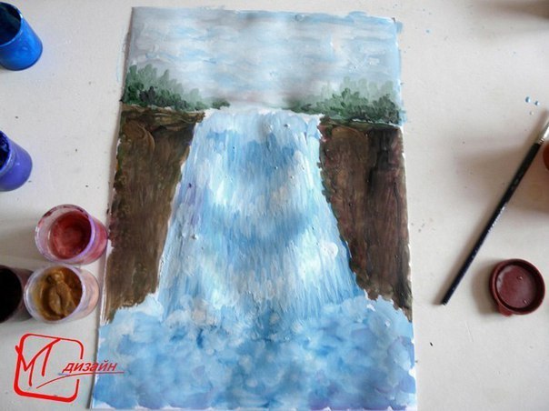 Рисуем водопад