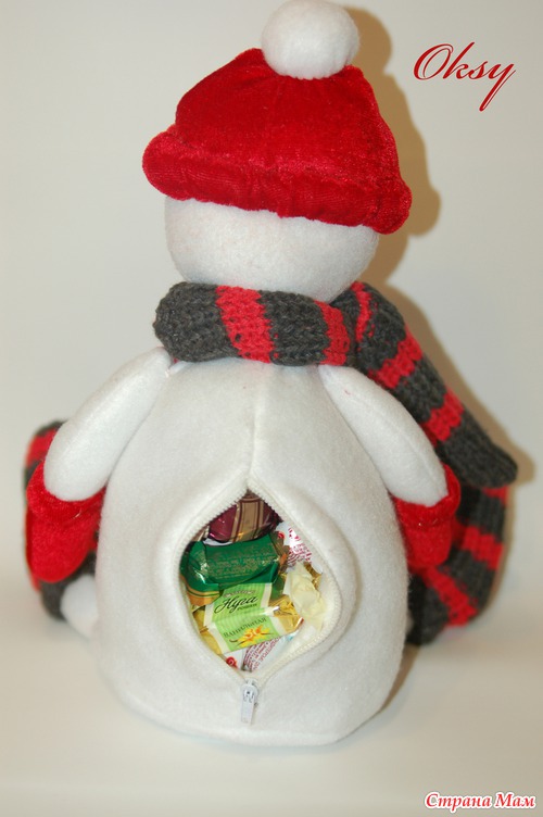 Сладкий снеговик полный подарков