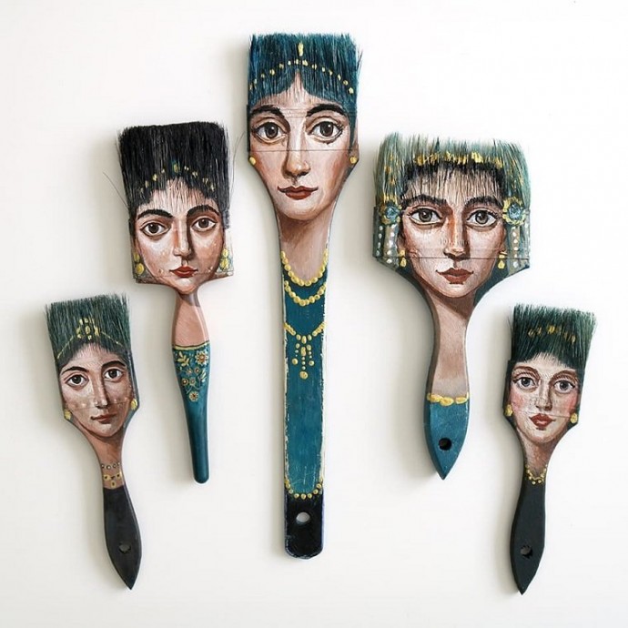 Художественная роспись кистей для краски