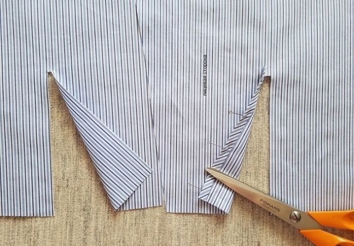 Обработка рукавов рубашки по итальянской технологии: планка разреза рукава