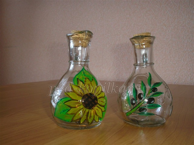 Роспись стеклянного кувшина: мастер-класс