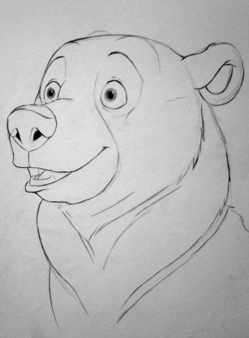 Рисуем забавного мишку