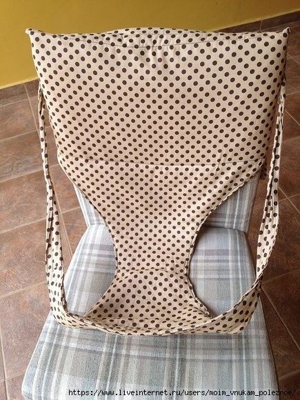 Как сшить удобное детское кресло из ткани на стул