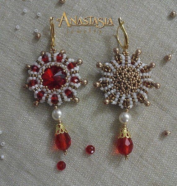 Яркие крупные серьги из бисера: мастер-класс