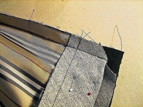 Соединение угла подборта жакета с подкладкой: мастер-класс