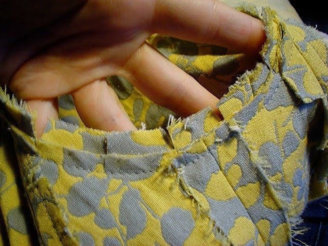 Вшиваем рукав из плотной ткани