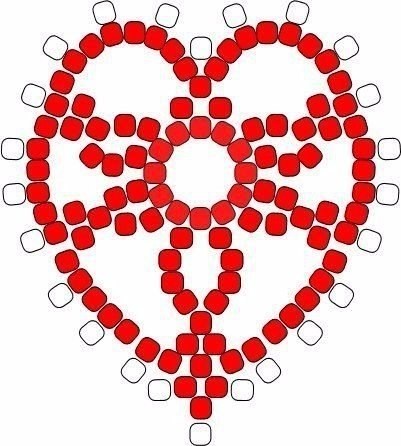 ​Брелоки в виде сердечек с цветочком внутри