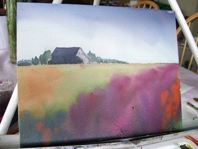 ​Рисуем домик за полем