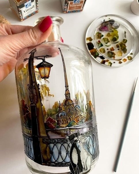 Идеи декоративной росписи бутылок