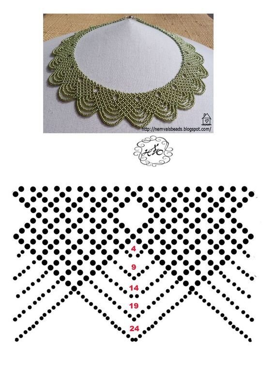 Ажурные ожерелья со схемами