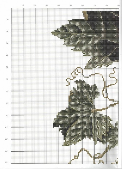 Персики и виноград