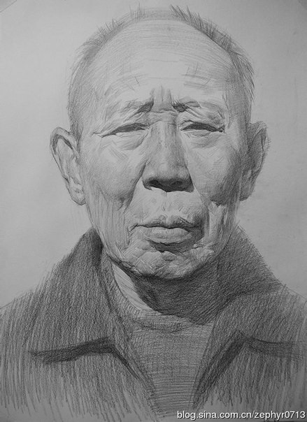 ​Рисуем портрет старика