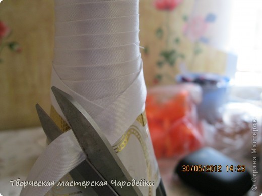 Свадебные бутылки: мастер-класс