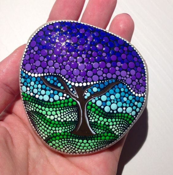 Точечная роспись камней: идеи