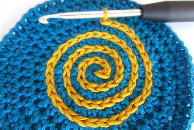 Вязание круга по спирали
