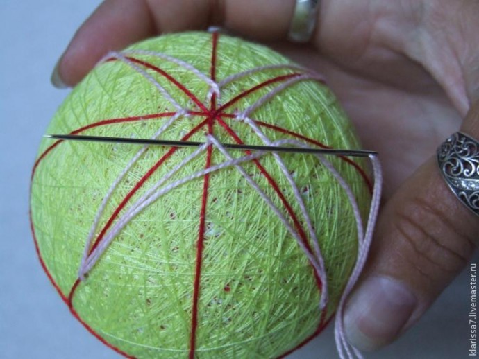 Темари или искусство вышивки на шарах: классический кику