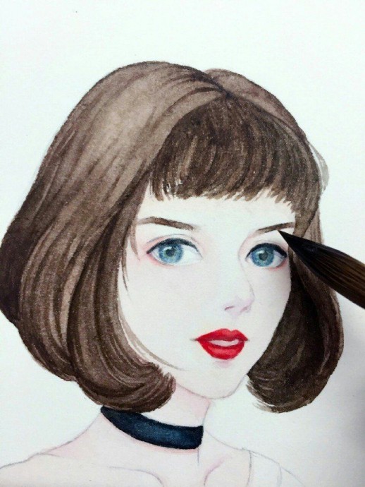 Портрет девушки акварелью: мастер-класс