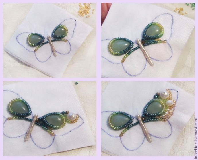 ​Брошка в виде бабочки