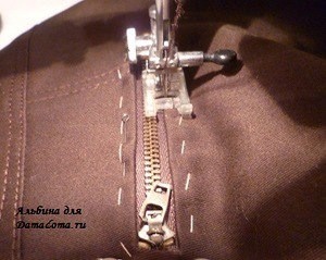 Прорезной карман на молнии для джинсовых юбок/брюк