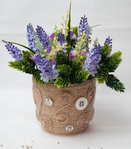 Очень простой и красивый декор кашпо