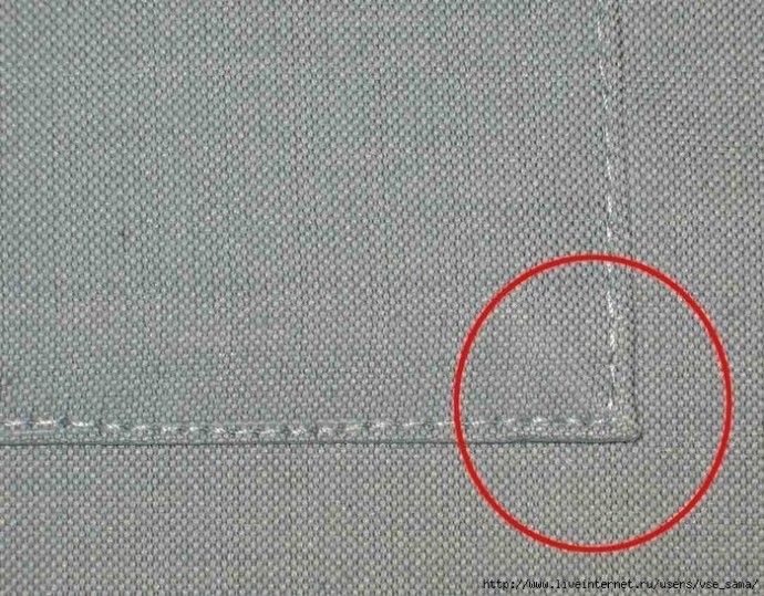 Как сделать красиво уголки на накладных карманах