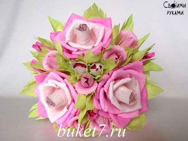 Сладкий и очень красивый конфетный букетик Сладкий и очень красивый конфетный букетик