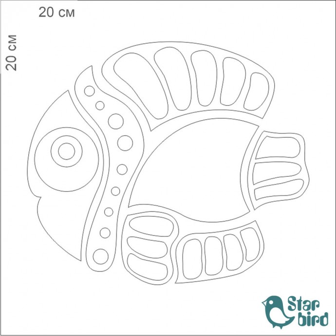 Аппликация в виде рыбки