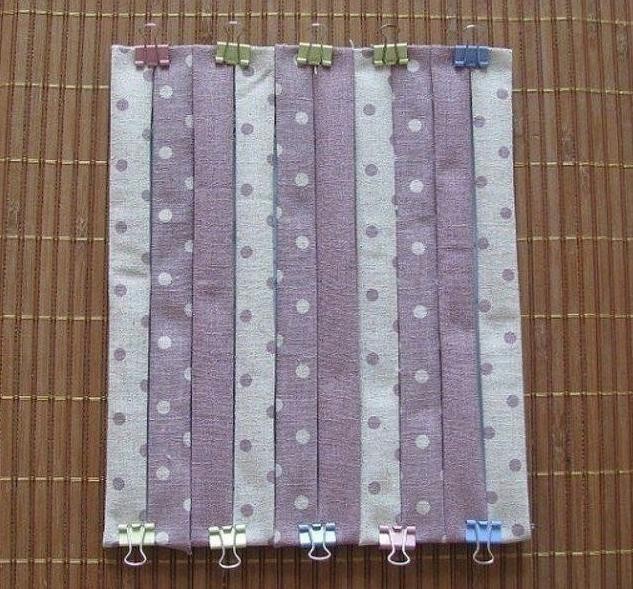 Интересное плетение пэчворка из трёх видов ткани