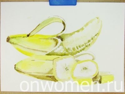 ​Рисуем желтые бананы