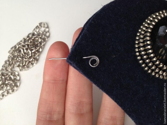 Фетровый декорированный воротник