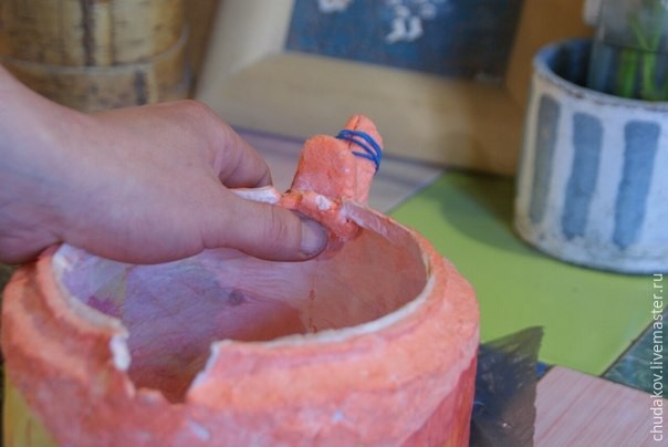 Необычный чайник-светильник из папье-маше